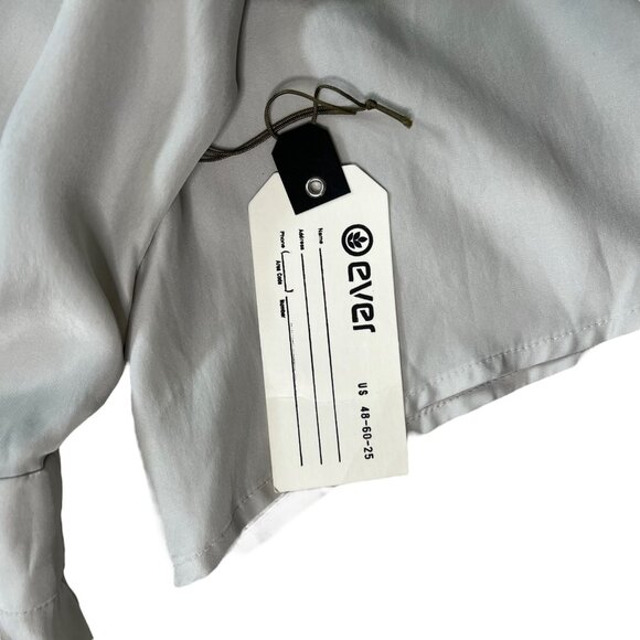 Ever Women's 100% Silk Wrap Front Romper Light Gray Size Small Rare NWT - Picture 11 of 16